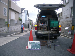 汚水管TVカメラ調査開始